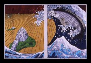 SHIOMI NANA:  Hokusai's Wave - Happy Carp