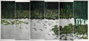 HAMANISHI KATSUNORI: Summer Pond (Triptych)